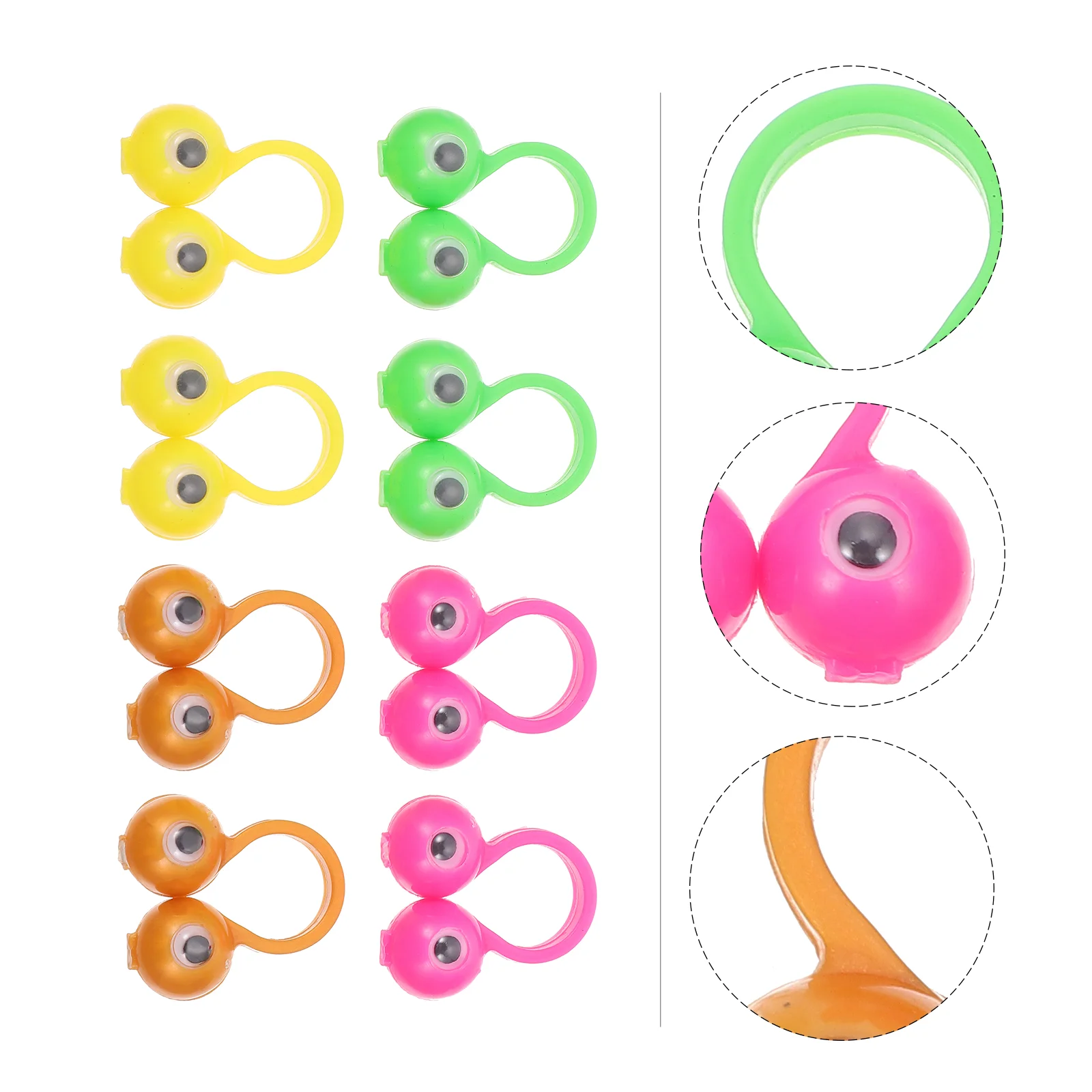 50 Pcs Finger Activity Ring Rings Game Toy Educational Toys Eyes Puppet Puppets Child