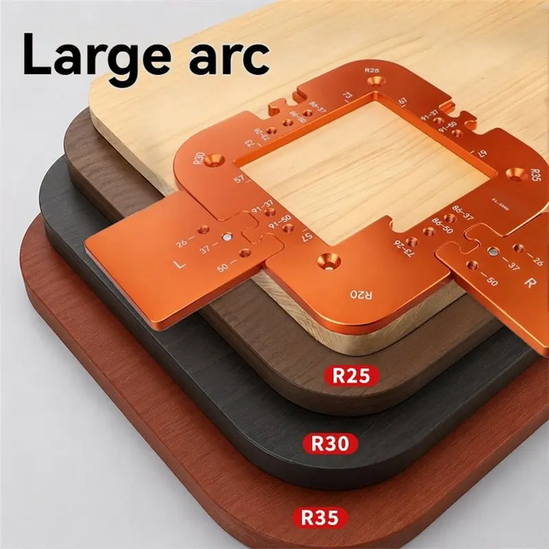 WORTHOWN-Grooving Curved Mold Handle-Free Aluminum Alloy U-Channel Positioning,Woodworking Grooving Auxiliary Positioner Tool