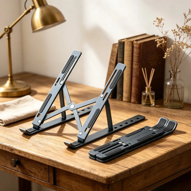 Notebook Stand Support Mount Cradle Aluminum Adjust Foldable Portable Lightweight Stable Cooling Ventilated Bases Hollows Elite