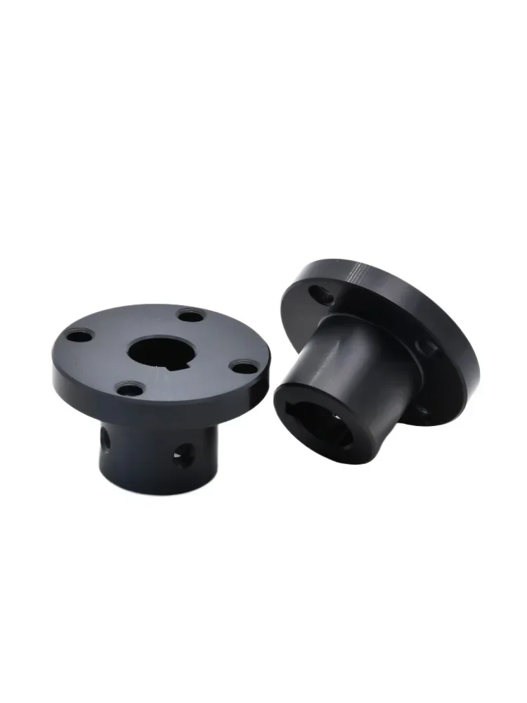 Flange Type Guiding Shaft Fixed Support Keyway BETJ-C2E1 through Hole Round 1PCS