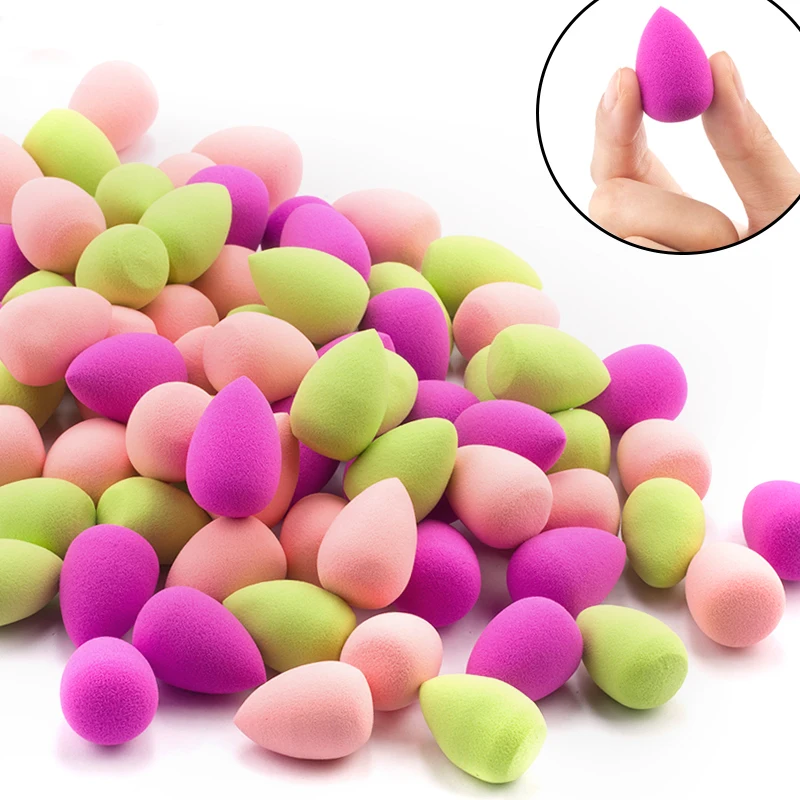 10Pcs Mini Makeup Sponge Water Drop Shape Makeup Soft Foundation puff Concealer Flawless Mixed cosmetic makeup sponge