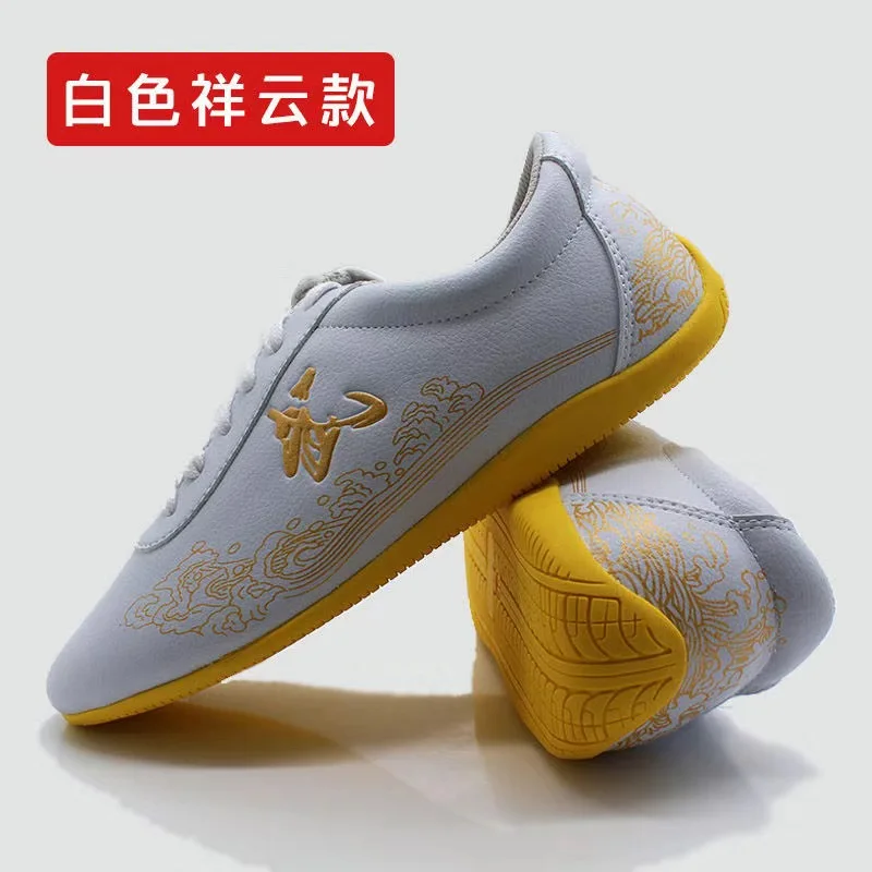 

2025 New Men Women Martial arts shoes Brand Designer Tai Chi shoes Unisex Soft Bottom Wushu Shoe Leather Martial Art Sneakers
