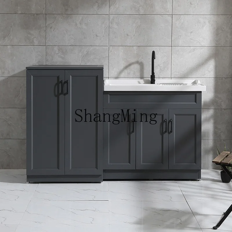 

ZYY pulsator flip cover washing machine cabinet combination waterproof and sunscreen outdoor wash basin integrated