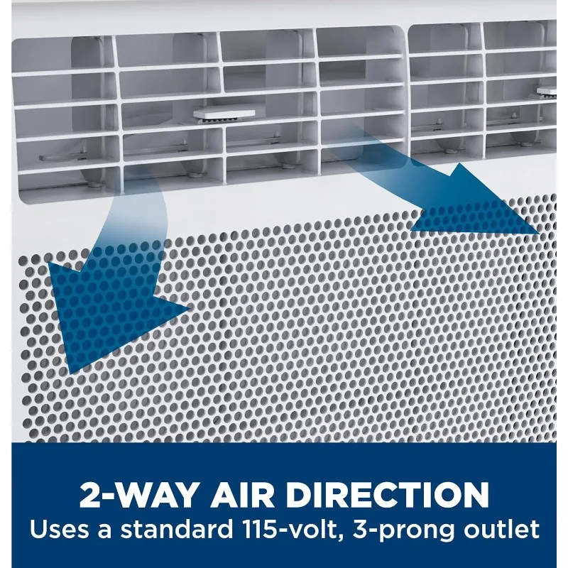 Оконный кондиционер, 5000 Блок со светодиодным управлением для небольших помещений площадью до 150 кв. футов, регулируемый вентилятор и настройки охлаждения