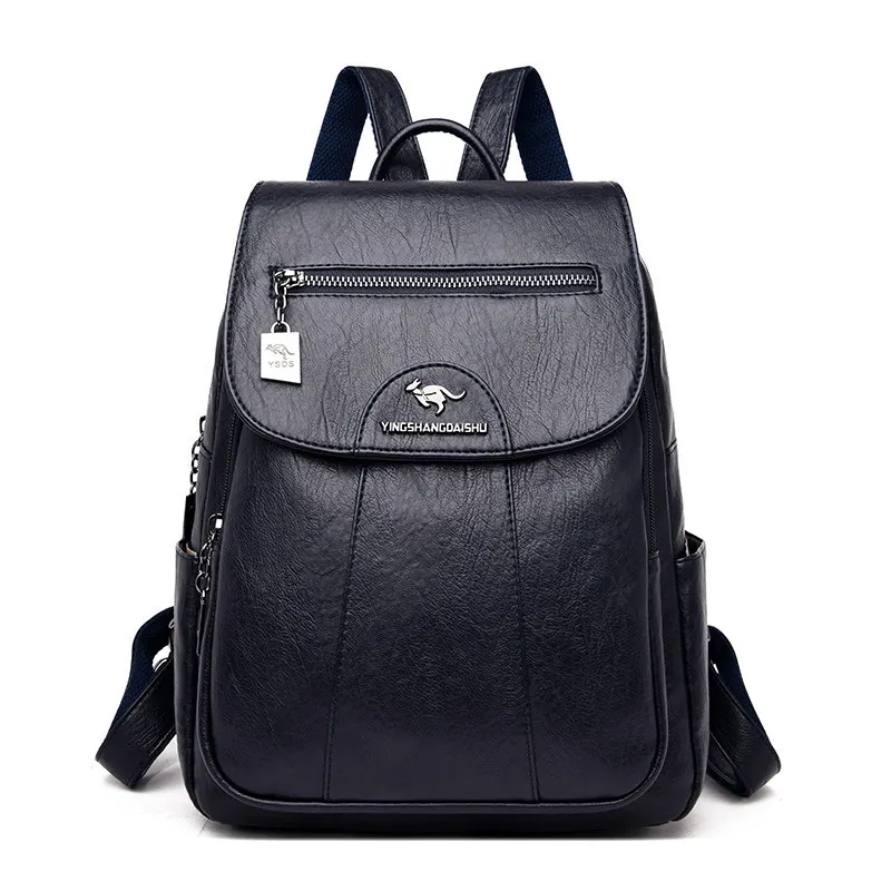 Hot Sell Women Soft Leather Backpacks Vintage Female Shoulder Bags Sac a Dos Casual Travel Ladies Bagpack Mochilas School Bags