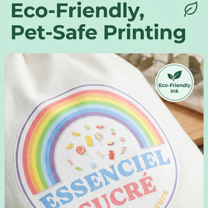 Custom Eco-Friendly Organic Cotton Canvas Drawstring Bag with Logo Printed Reusable Muslin Gift Pouch for Packaging