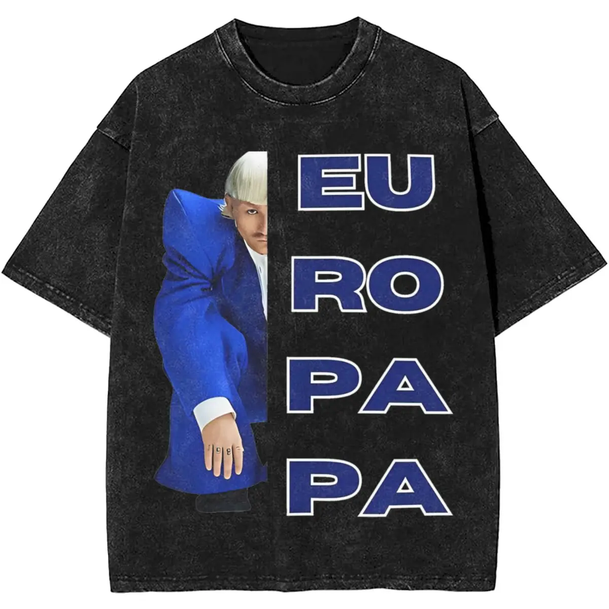 Joost Klein Europapa Eurovisions 2024 T Shirt Hip Hop Washed Short Sleeve Harajuku T-Shirts for Men Women Streetwear Tee Shirt