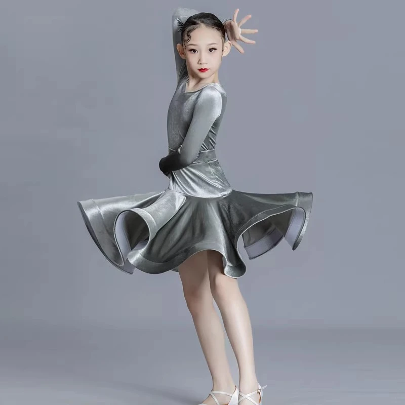 

Премиальные костюмы для латиноамериканских танцев, детские костюмы для выступлений, костюмы для соревнований, осенне-зимние костюмы для танцевальных выступлений