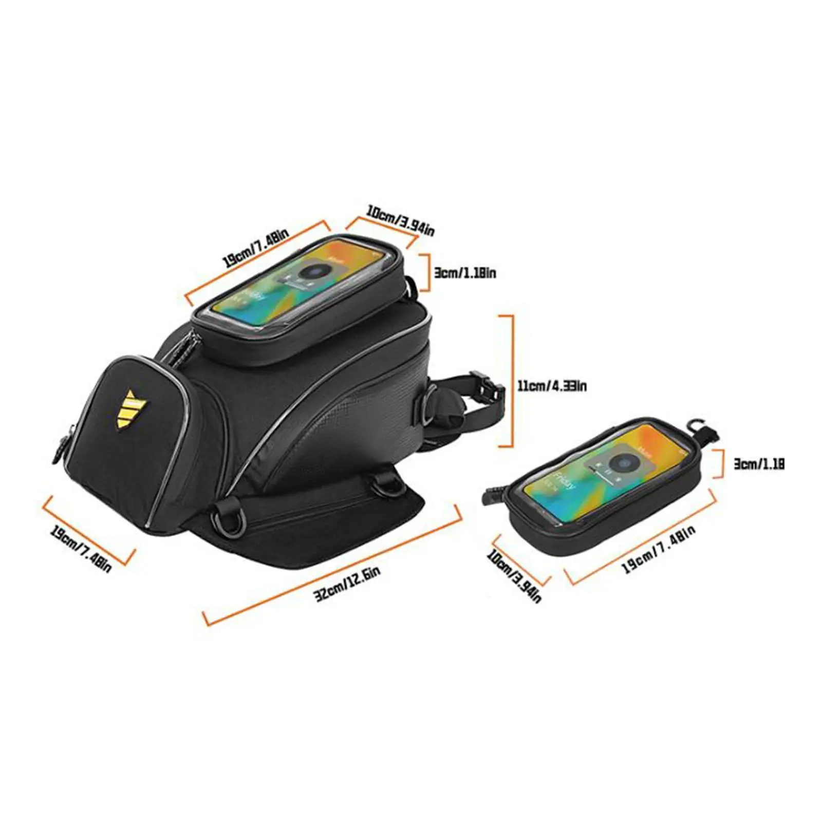 Motorcycle Tank Bag Waterproof Strap Mount for Outdoor Sports Riding