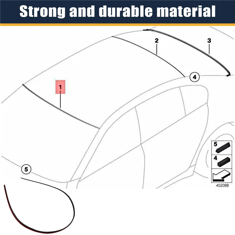 A01F-Para BMW Série 7 Guarnição de moldagem superior do pára-brisa 51317184565 F01 F02 F04 2008 a 2015