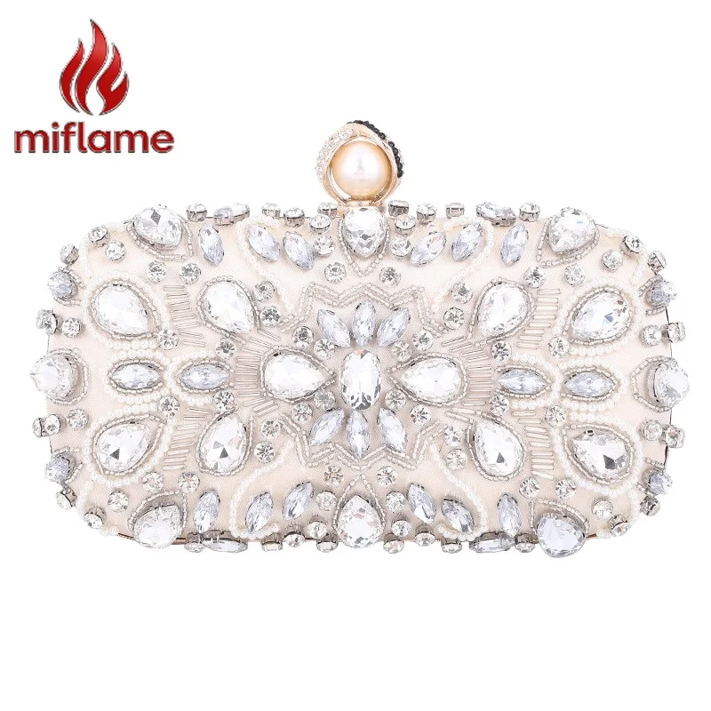 

Women's Evening Bag with Sparkly Crystal Rhinestone Hand-beaded European for Cocktail Party Prom Wedding