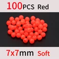 100pcs Red 7mm