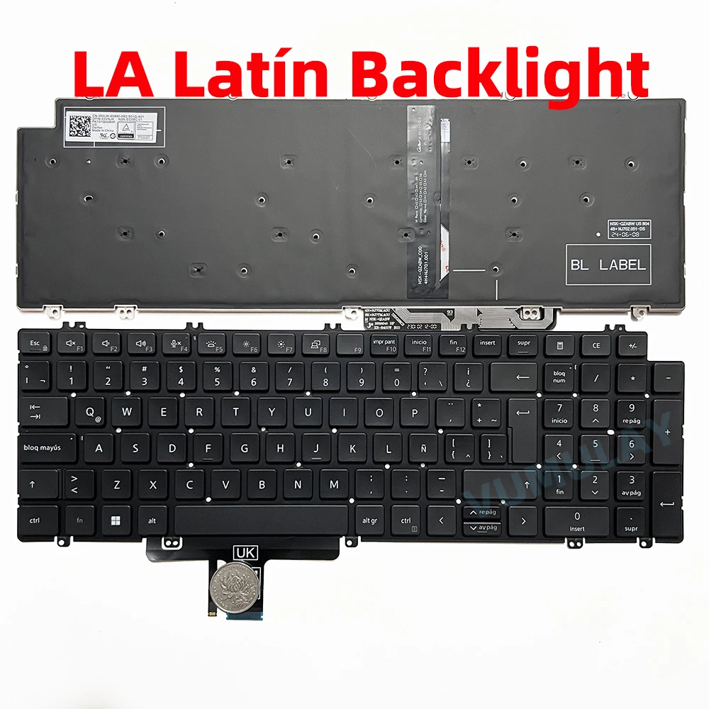 WANGHUIH Ricambio per DELL Latitude 5520 5521 5530 5531 Precision 3560 3561 P104F IT Layout Italiano Tastiera Retroilluminata