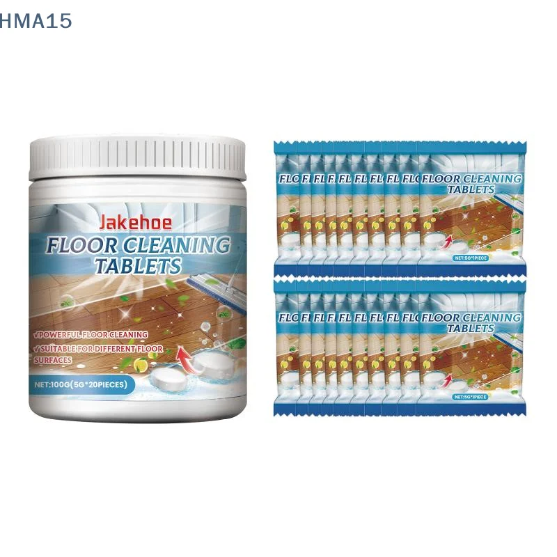 [H]Jakehoe Floor Cleaning Tablets, Home Wood Marble Floor Gentle Cleaning Remove Stains Polishing Brightening