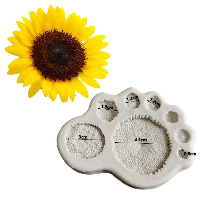 Kinds of Sunflower Petal Leaf Veiner Silicone Mold Fondant Cake Decorating Tool Clay Resin Gumpaste,Sugarcraft Clay Mould  M2079