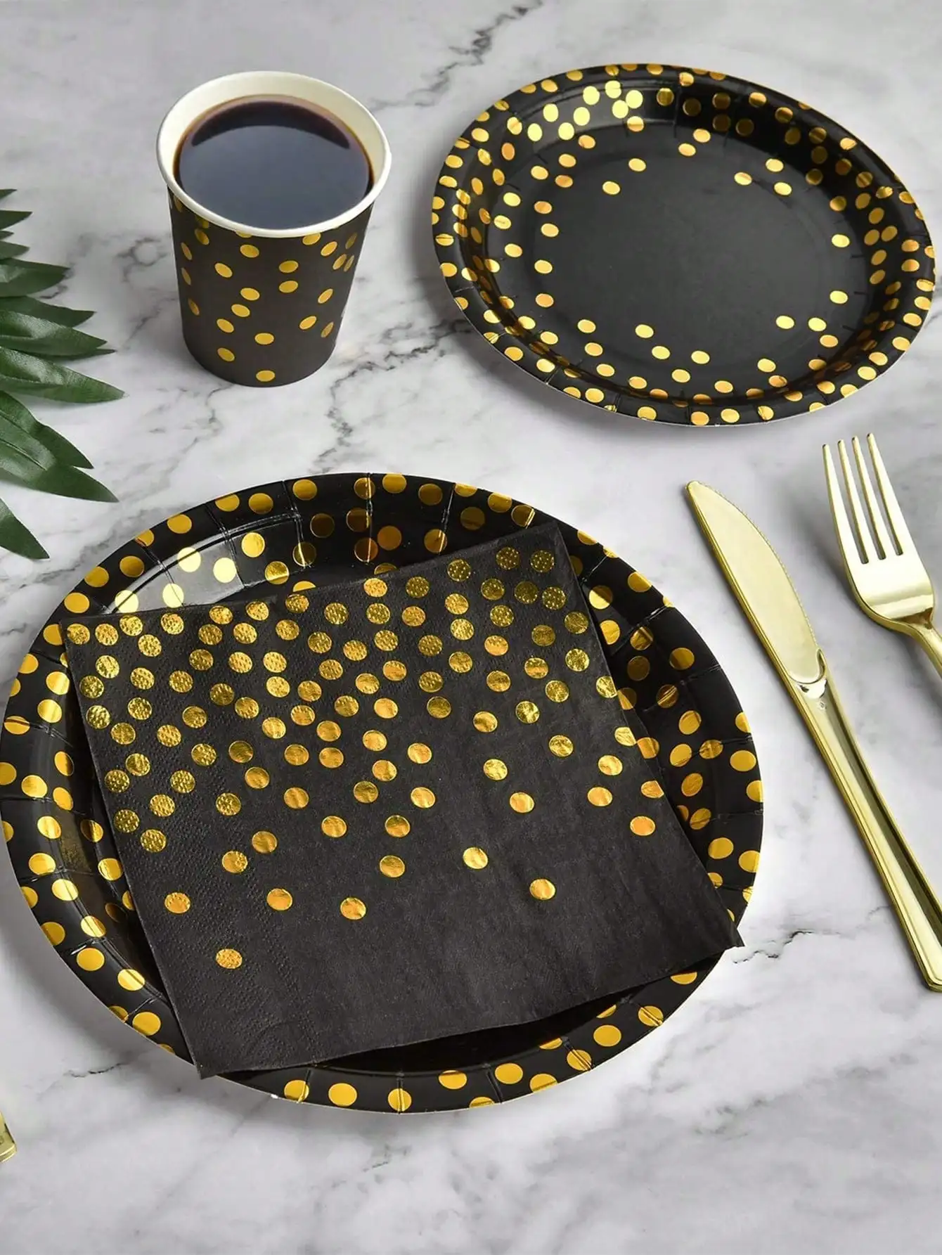 200PCS Disposable Paper Plates and Napkins Set – 9” & 7” Plates, Cups, Straws, Napkins ... - SKU DCS14304 - UGI Pack...