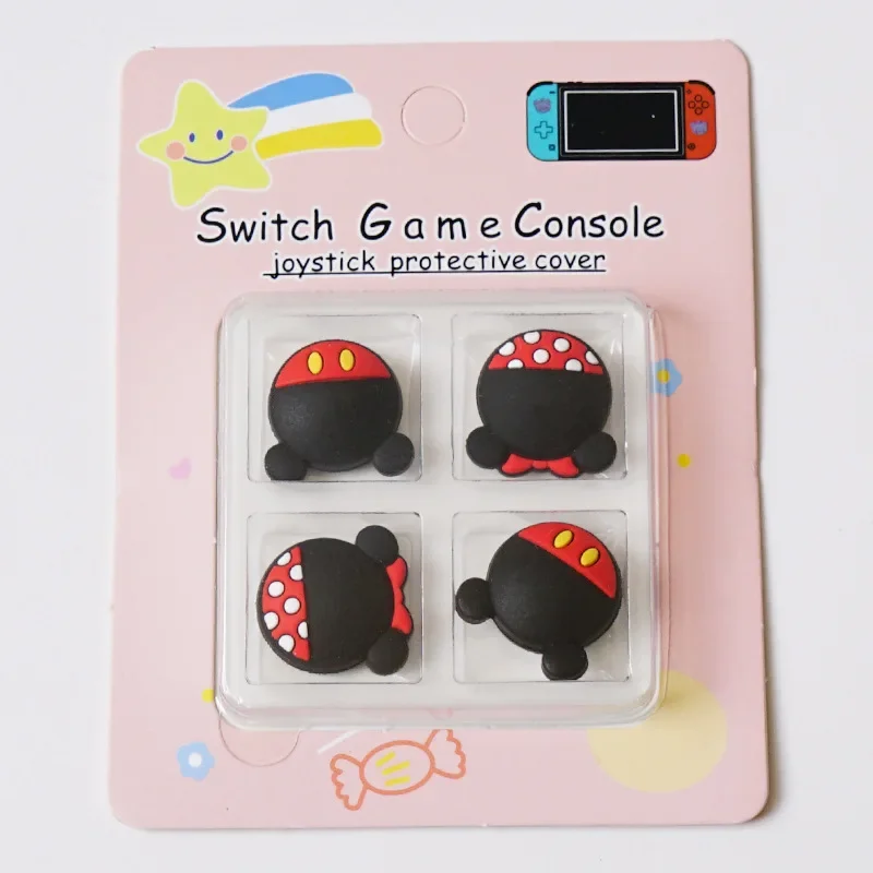 4pcs Disney Mickey Minne  Silicone Thumb Stick Grip Cap for Nintendo Switch NS Lite JoyCon Controller Grip Thumbstick Cover