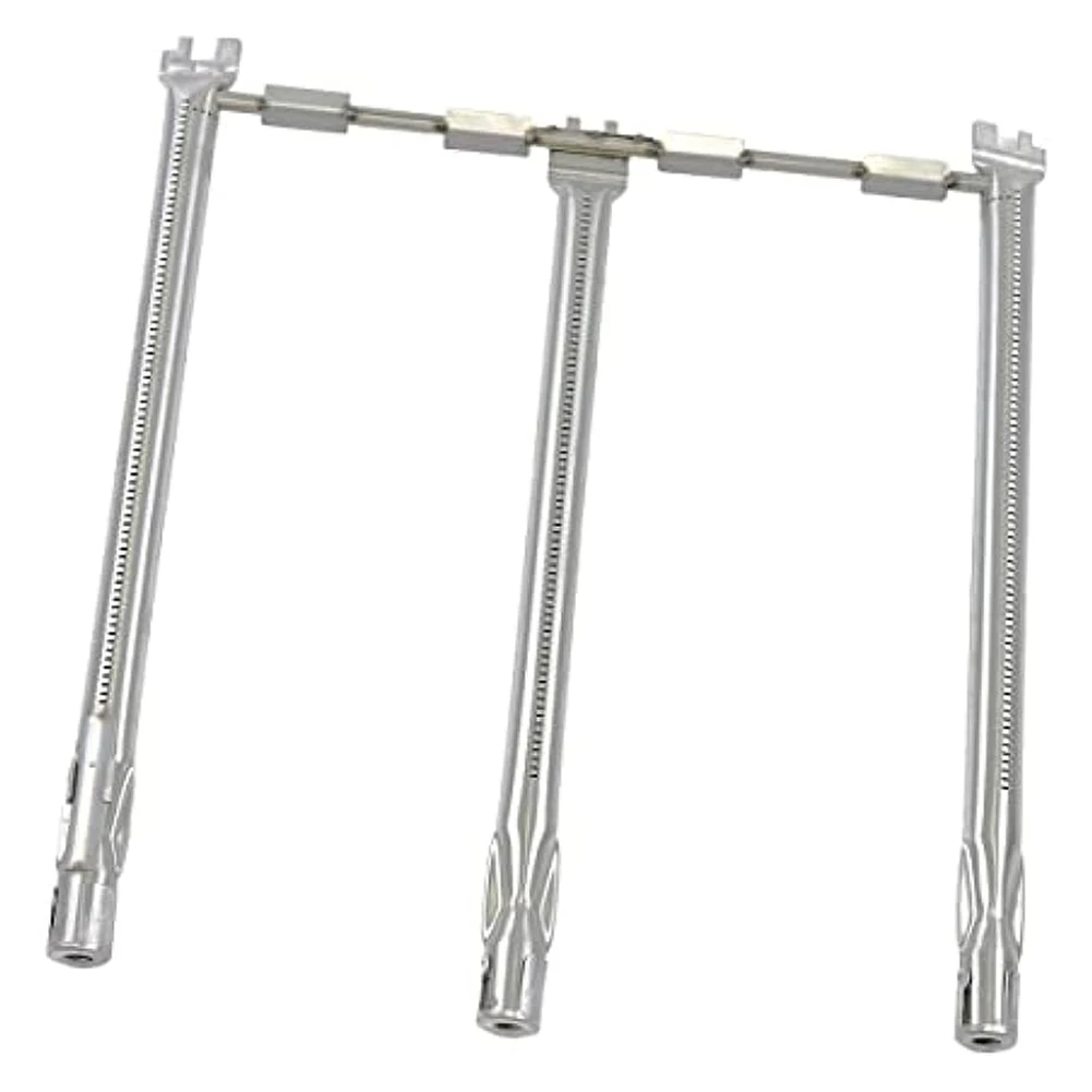 3pcs Gas Grill Burners With Smaller Crossover Pipe 46cm Stainless Steel Burner 69787 For Weber For Spirit 300-Series Grill Spare