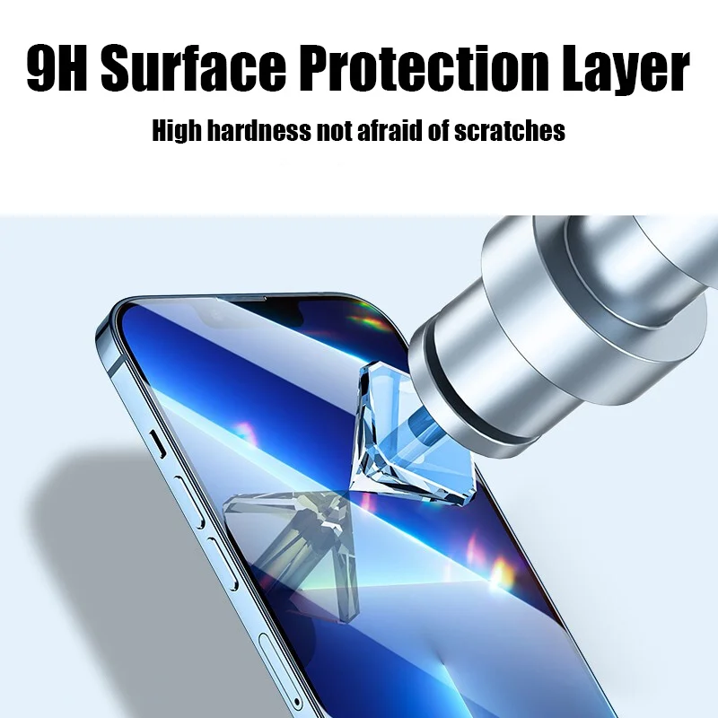 4Pcs Tempered Glass For iPhone 14 13 12 11 Pro Max Screen Protector For iPhone 12Mini 13Mini 7 8 14 Plus SE X XS XR 14Pro Glass