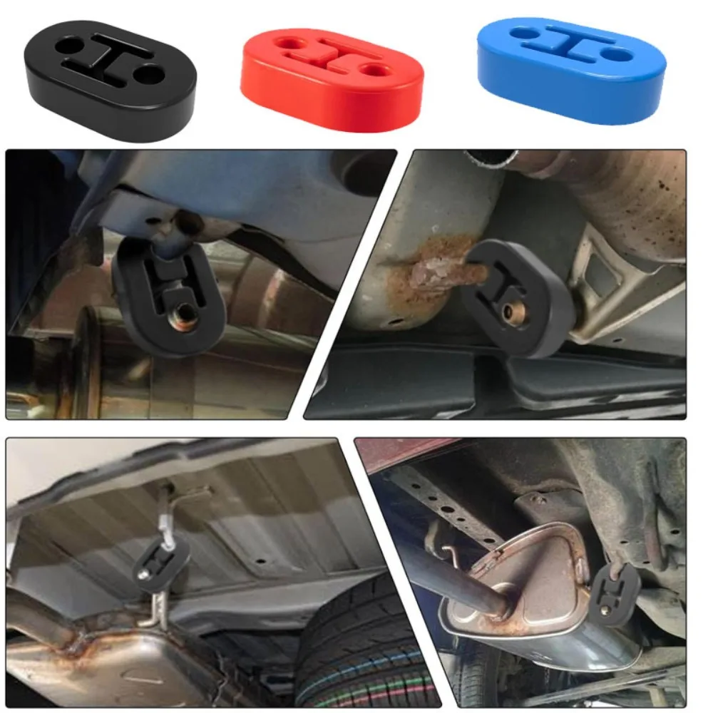4PCS Universal Car Rubber Exhaust Hanger Bushing Support Pipe Mount Mounting Bracket Hanger Insulator 2 Holes Muffler