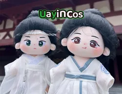 20cm 인형 옷 Mo Dao Zu Shi Wei Wuxian Lan Wangji 고대 흰색 Hanfu 박제 20cm 플러시 인형 액세서리 장난감 키즈