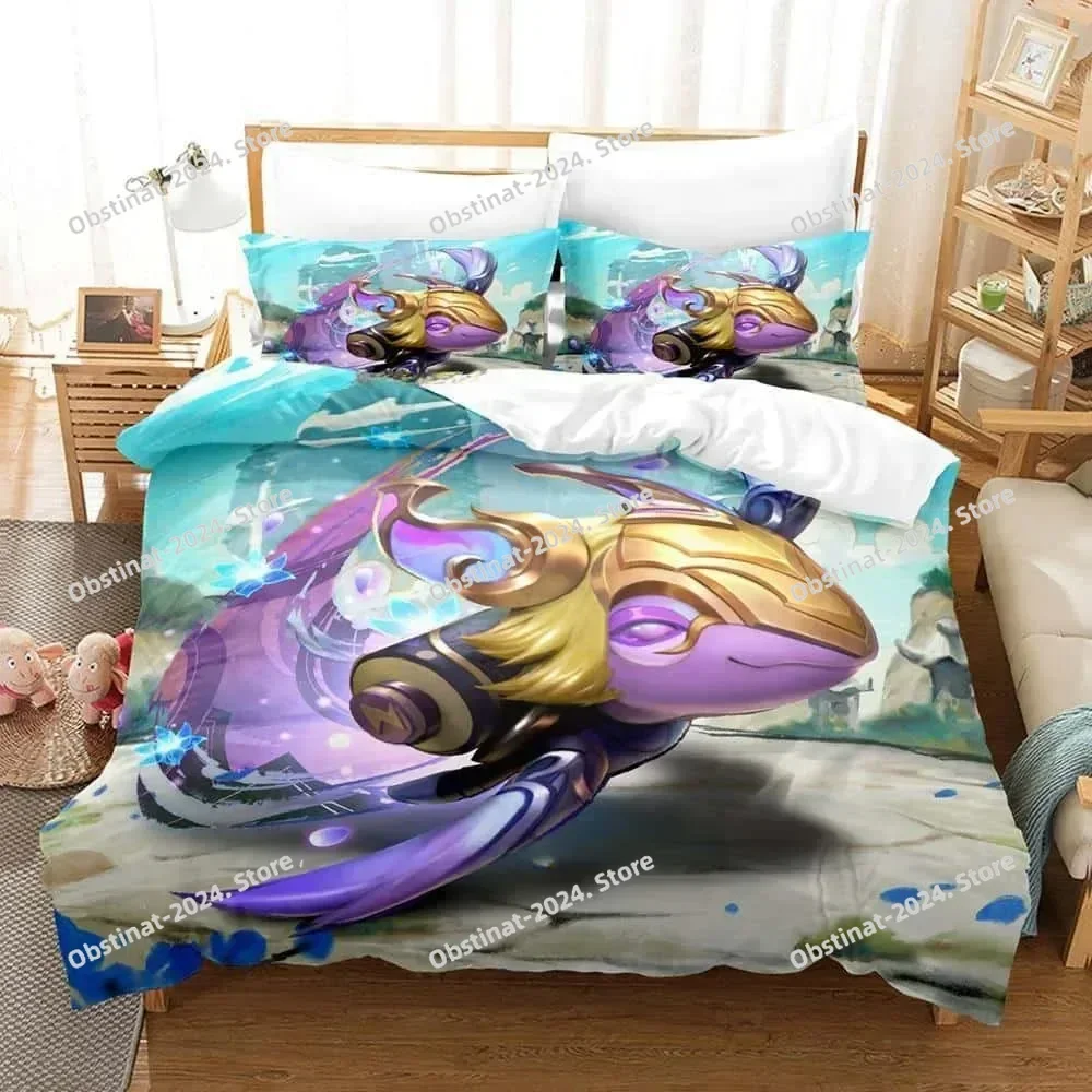 New Game Teamfight Tactics Bedding Set Printed Bed Set With Pillowcase Bed Duvet Cover Soft Single Double Queen Super King Size