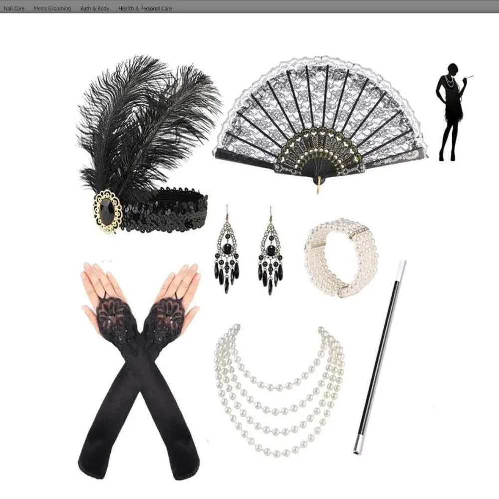 Cosplay Hair Accessories Fashion 1920s Great Gatsby Party Hair Band Charleston Costume Flapper Hair Feather Headpiece