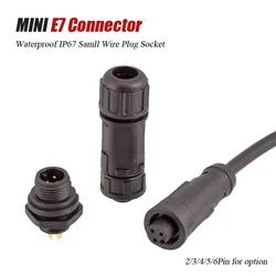 Mini E7 Waterproof Connector IP67 2 3 4 5 6 Pin Plug Socket ODS/ALTW Small Joint Industrial Male Female Cable Connectors