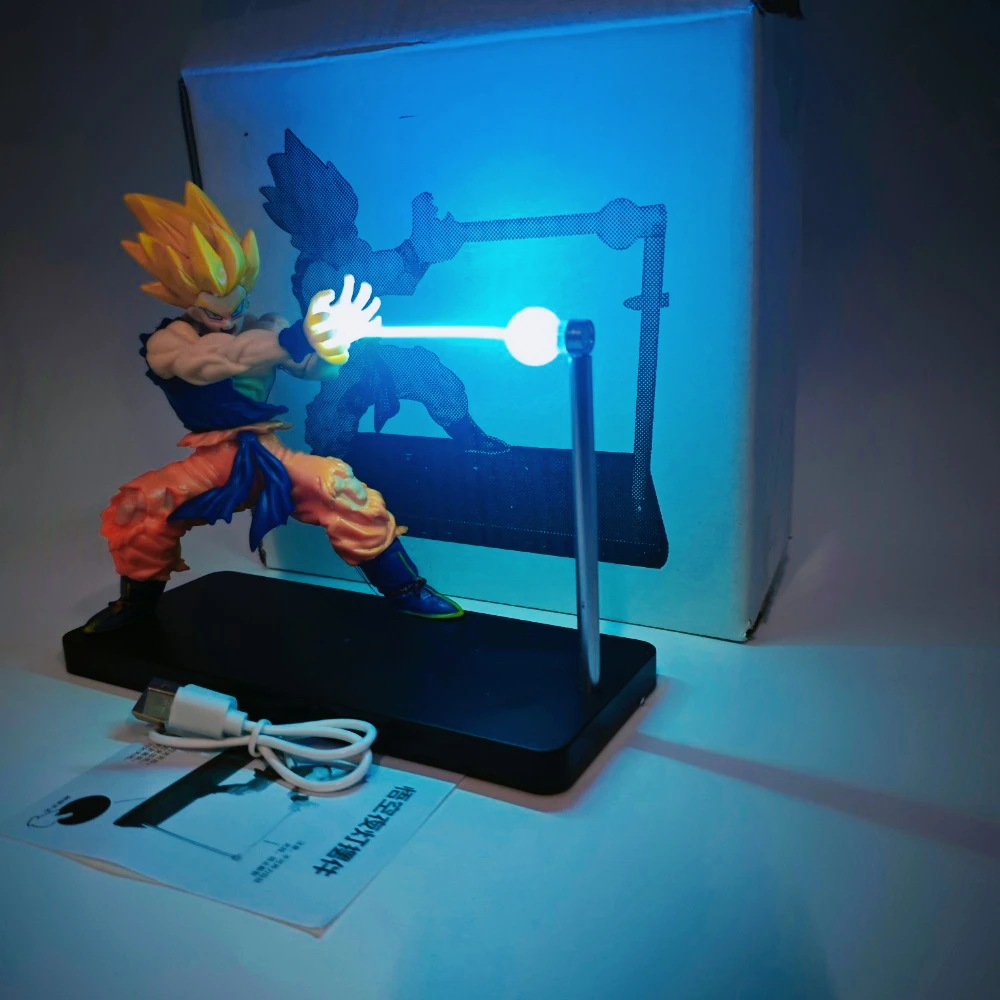 

Bandai Dragon Ball-Son Goku аниме ночник сенсорный Kamehameha магнитное украшение стола крутая модель куклы подарок для мальчиков