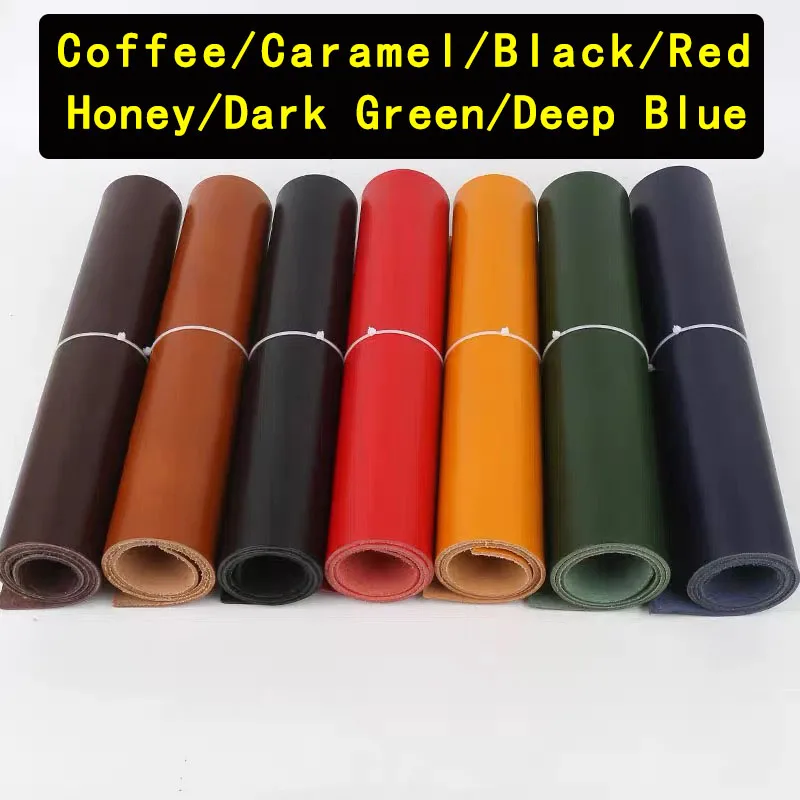 جلد مدبوغ نبات البلوط الملون 2 مم، طبقة علوية من الجلد الطبيعي، جلد مصنوع يدويًا، نسيج جلدي منحوت عادي مصبوغ يدويًا #4