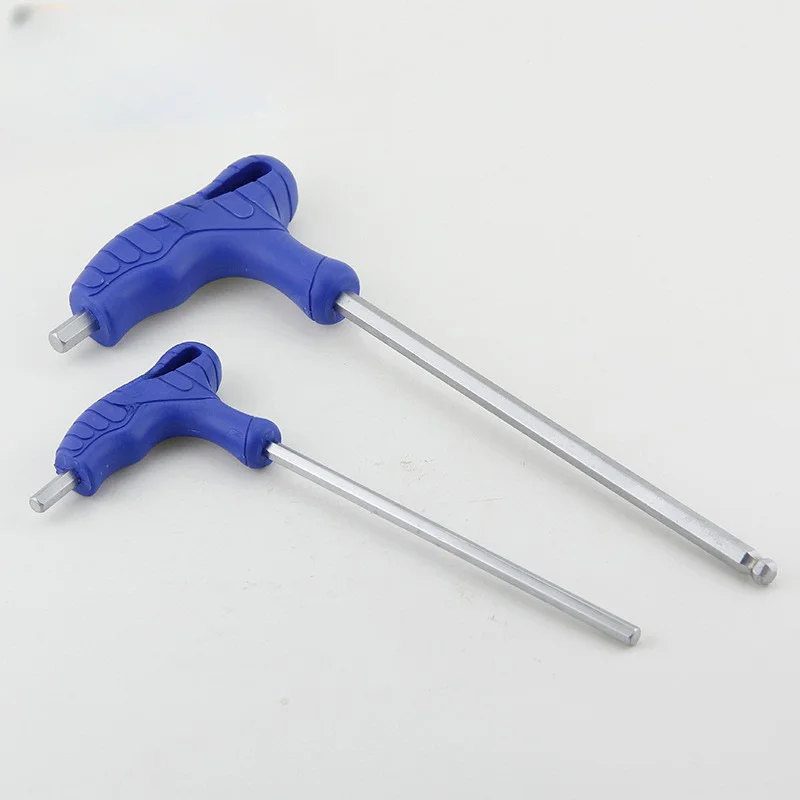 Шестигранный ключ с плоской головкой 3/4 мм, шестигранный ключ, синий сплав, Т-образная ручка, универсальный адаптер для быстрой застежки для авто, велосипеда, мотоцикла, ремонта Шестигранный ключ с плоской головкой 3/4 мм, шестигранный ключ, синий сплав, Т-образная ручка, универсальный адаптер для быстрой застежки для авто, велосипеда, мотоцикла, ремонта