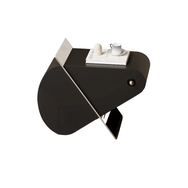 

Modern simple living room black side table designer artistic creativity sofa side table small coffee table