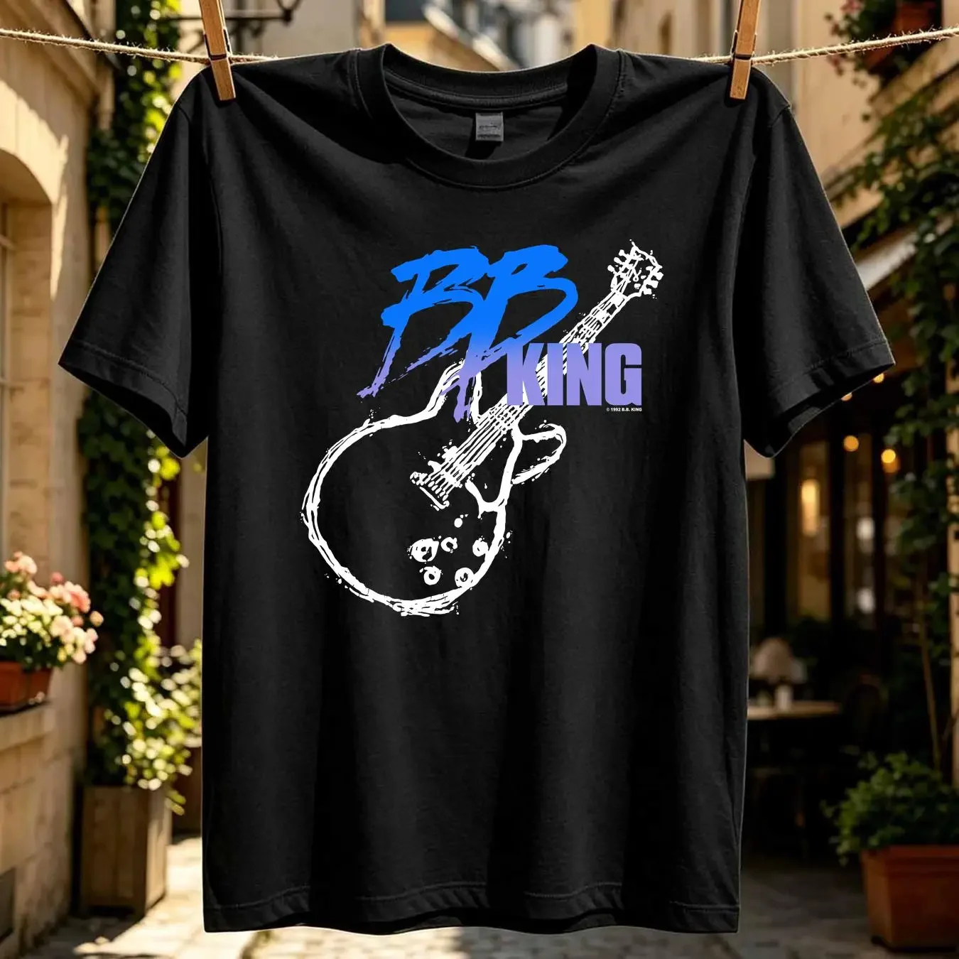 washed T Shirt The Thrill Is Gone BB King Black Cotton S 234XL vintage Washed Stylish homme Versatile Unisex Breathable