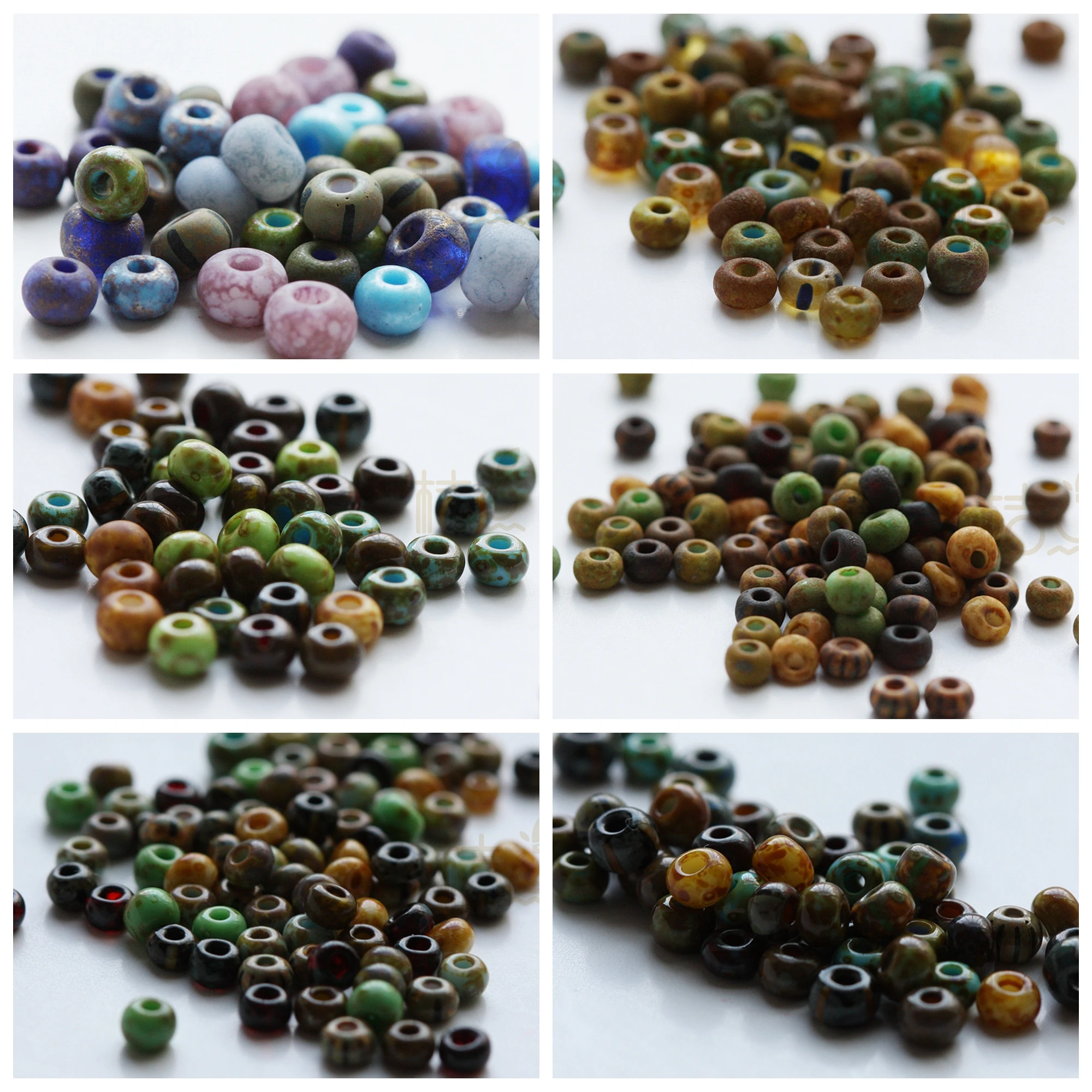 5 Grams Czech Aged and Mixed Seed Beads - Varies Colors (BONMIXC)