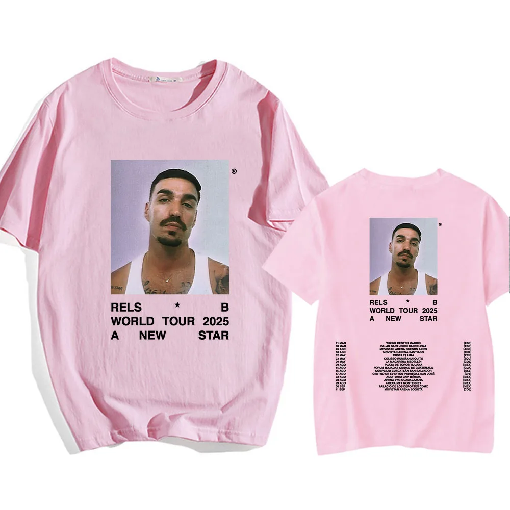 A New Star World Tour 2025 Rels B Tshirt Hip Hop Unisex Streetwear Short Sleeve Round Neck Mens Tee-shirt Print Clothing Casual image 5