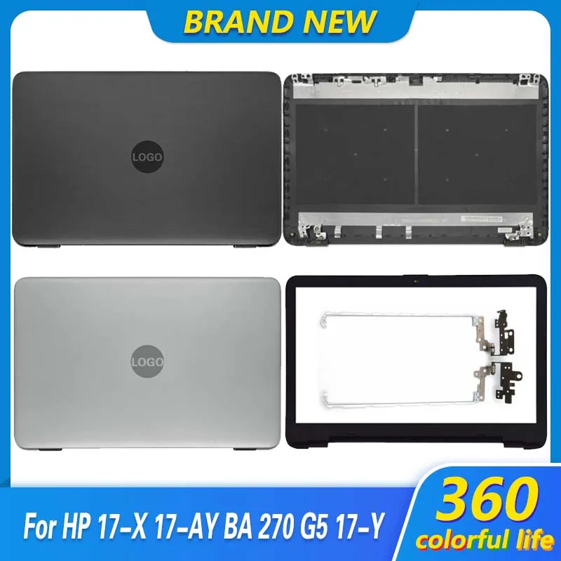 NEW For HP 17-X 17T-X 17-Y 17Z-Y 17-AY LCD Back Cover/Front Bezel/Hinges Top Case Silver 856586-001 856592-001 46008C0K0004