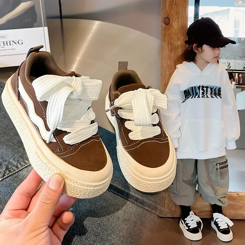 Kids Sneakers Fashion Round Toe Comfortable Fashion Non-slip Sports Shoes for Toddlers Children Soft Soled Casual Versatile Shoe