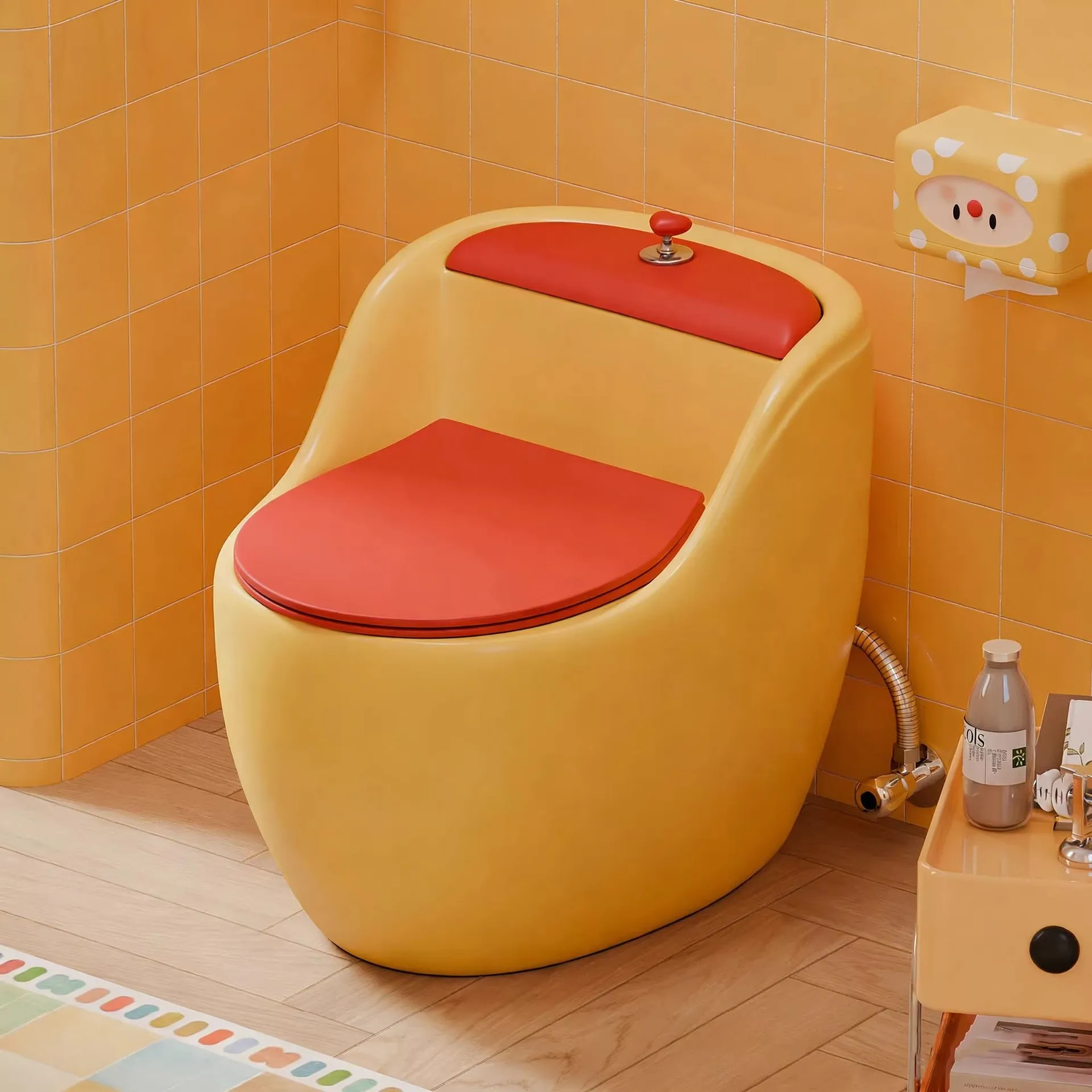 Retro Egg Shaped Toilet for Home B&B Hotel Decoration for Central and Southeast Asia Cross Border Bathroom Fixture Modern