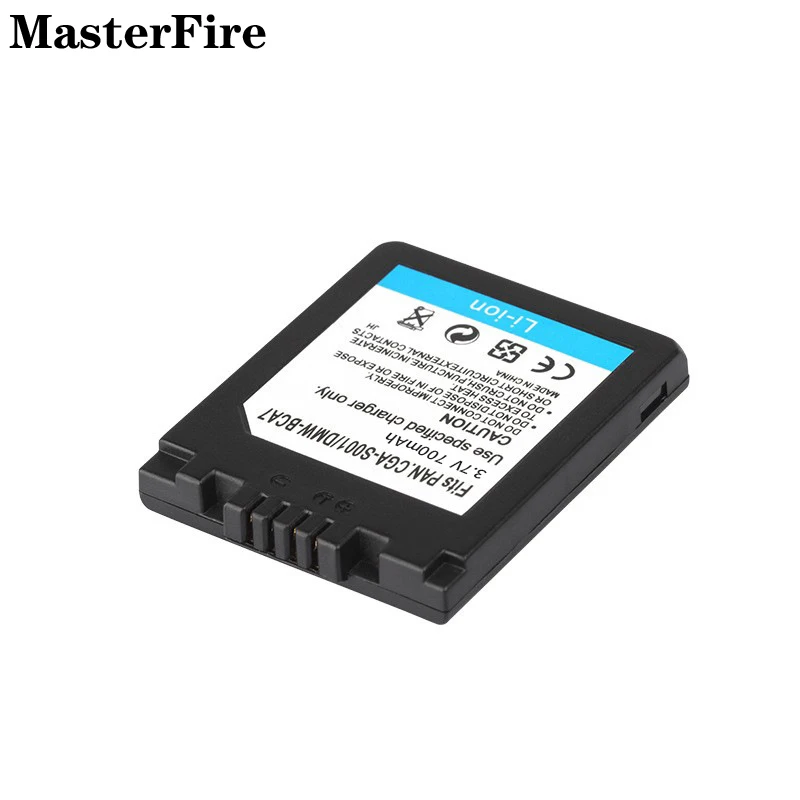 파나소닉 루믹스 DMC-FX1EG, DMC-F1PP, DMC-F1S, DMC-FX5 셀용 도매 CGA-S001 S001E DMW-BCA7 3.7V 700mah 교체용 배터리