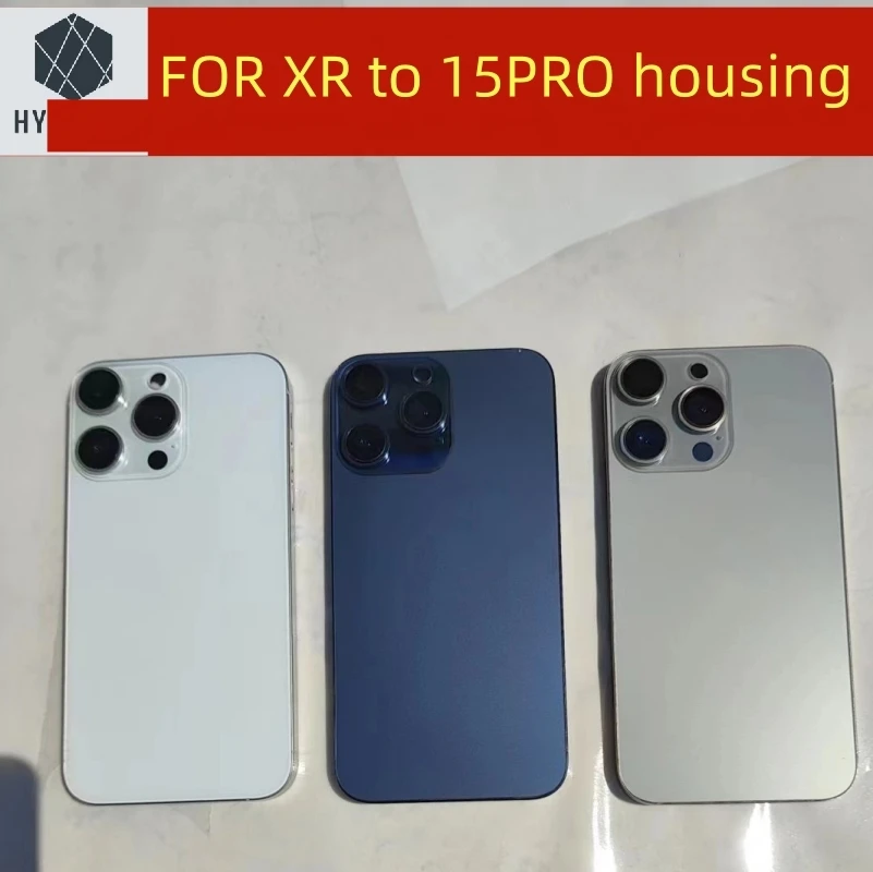 housing  For XR Like 15 Pro Housing XR Up To 15 Pro Housing Back DIY Back Cover Housing Battery Middle Frame Replacement