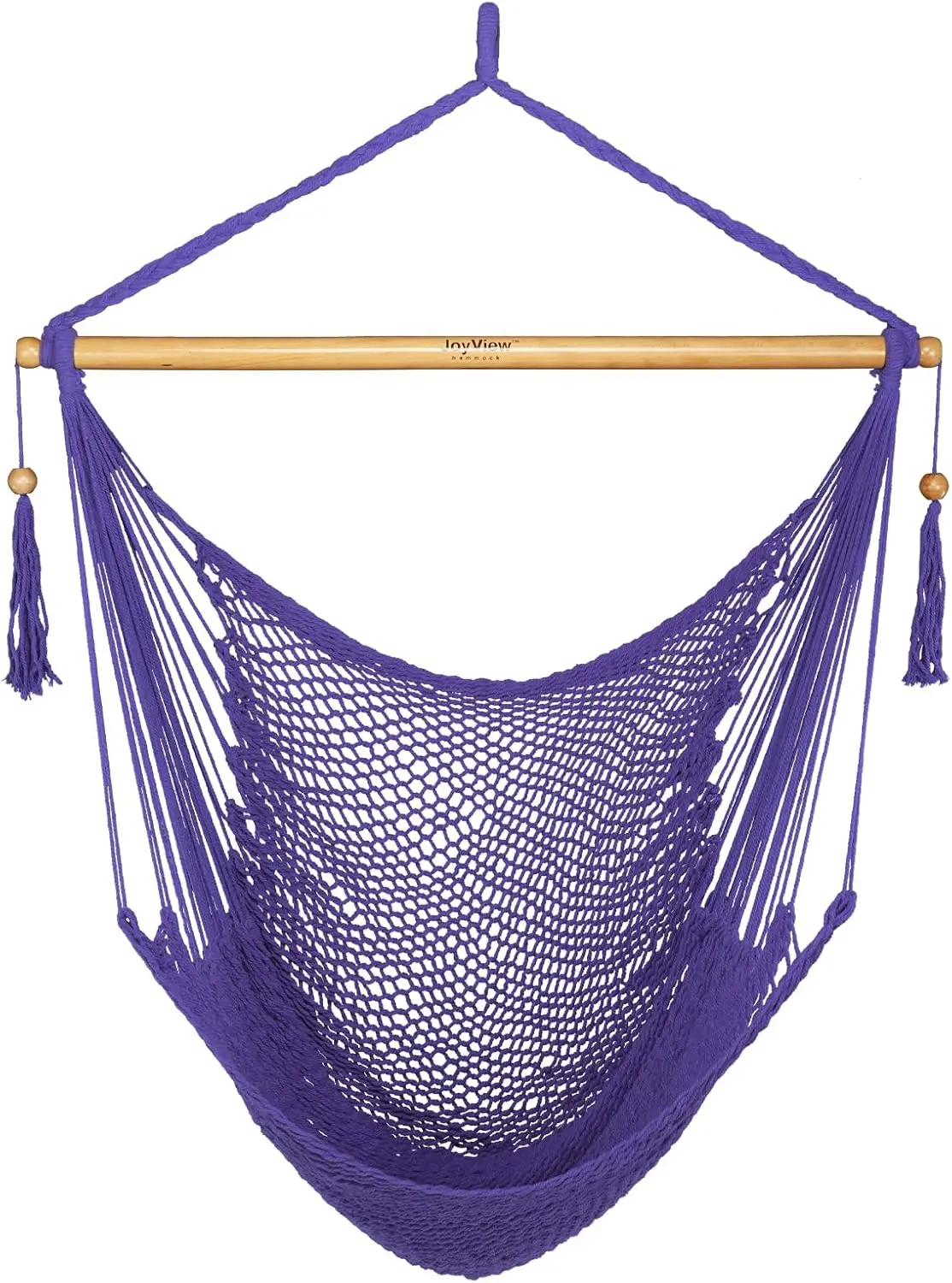 

Подвесное кресло XL с распоркой, грузоподъемность 136 кг, для использования на улице и в помещении - фиолетовое