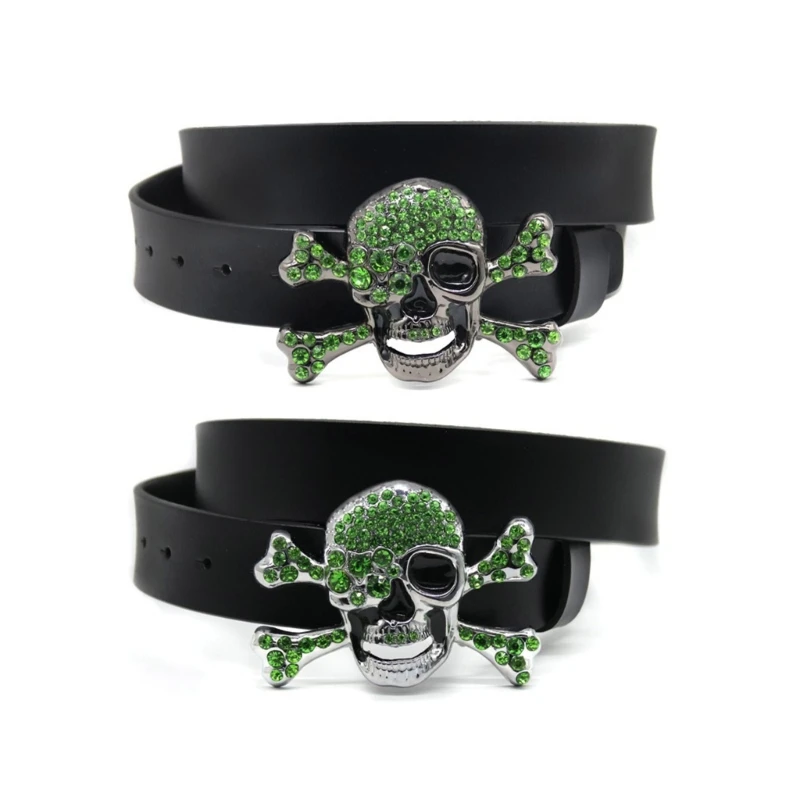 

Unique Skull Head Buckles Cowgirl Cowboy Buckles Belt for Woman Men Dropshipping