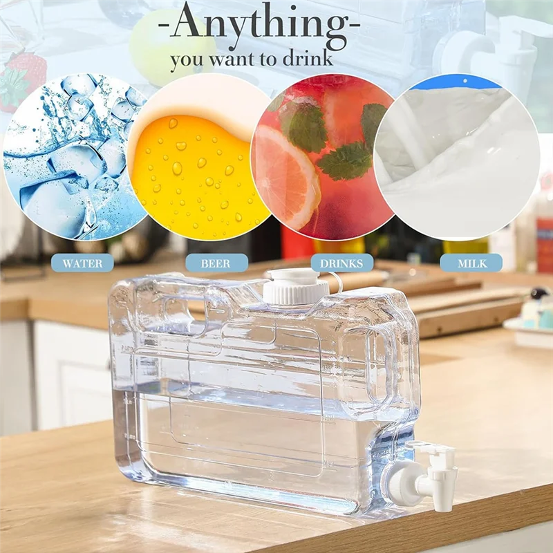 

AT43-диспенсер для напитков, 1,1 галлона, диспенсеры для воды в холодильнике, бутылка с краном, патрубком и винтовой крышкой 58 мм, диспенсер для напитков в холодильнике