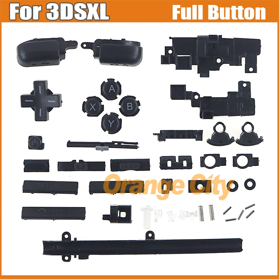 1Set For Nintendo 3DS XL LL Black R & L Button Parts D Pad ABXY Home Full Buttons Set For 3DSXL 3DSLL Replacement