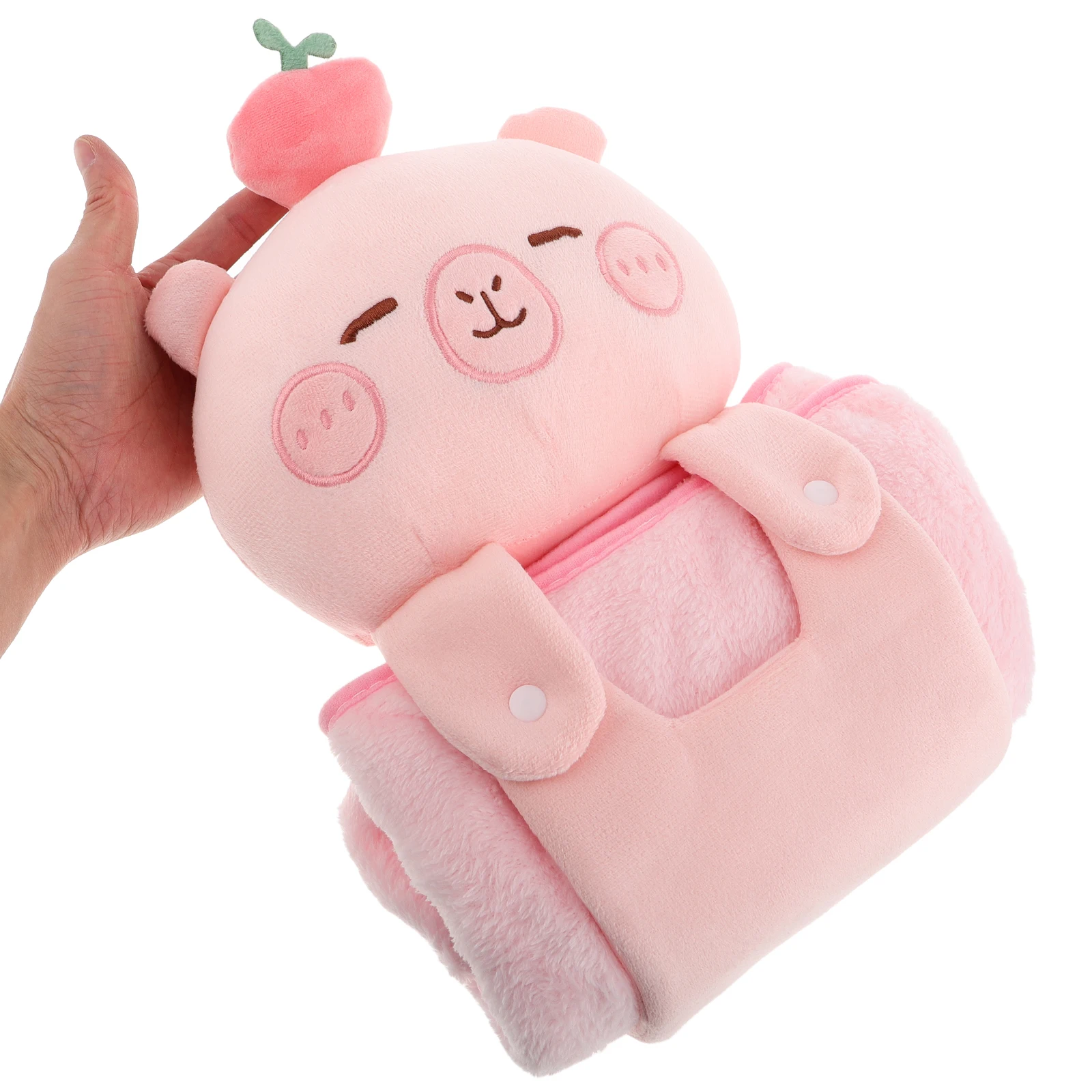 

Car Pillow Blanket Cushion Foldable Travel Quilt Comfortable 2-in-1 Airplane Airport Blanket Portable Shawl for Camping