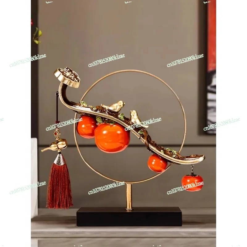 

New Chinese persimmon persimmon ornaments living room porch TV cabinet moving gift housewarming gift.