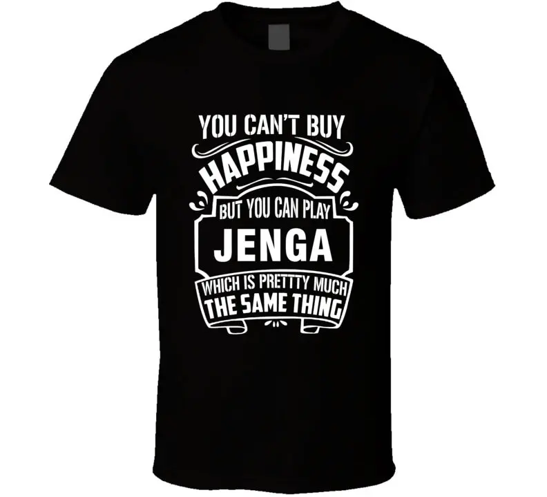 Camiseta para amantes de los deportes Jenga Can't Buy Happiness, You Can Play