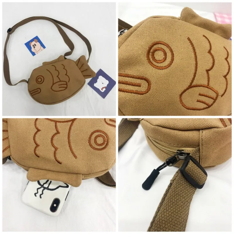 Nieuwe Japan Taiyaki Vis Pop Portemonnee Tas Knuffel