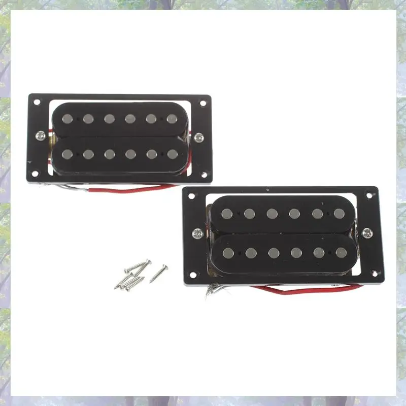 2 قطعة التقاطات الغيتار الكهربائي لفائف مزدوجة + برغي الإطار و 1 مجموعة الغيتار باس الرقبة المشتركة الطويق جلبة مع المسمار