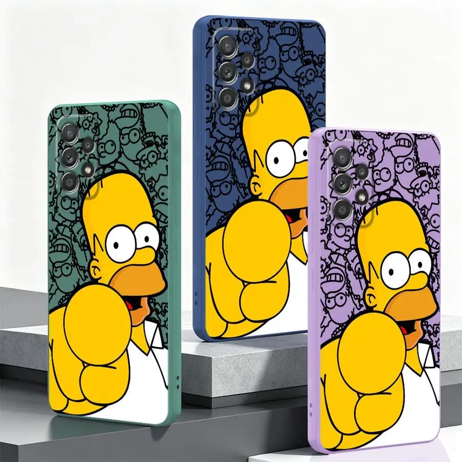 Phone Cover Case for Samsung Galaxy A17 A12 A51 A24 A35 A27 A52 A16 A15 A34 A36 A26 A13 A14 Cute S-simpsons